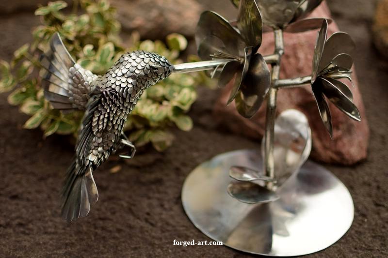 Stainless steel hummingbird